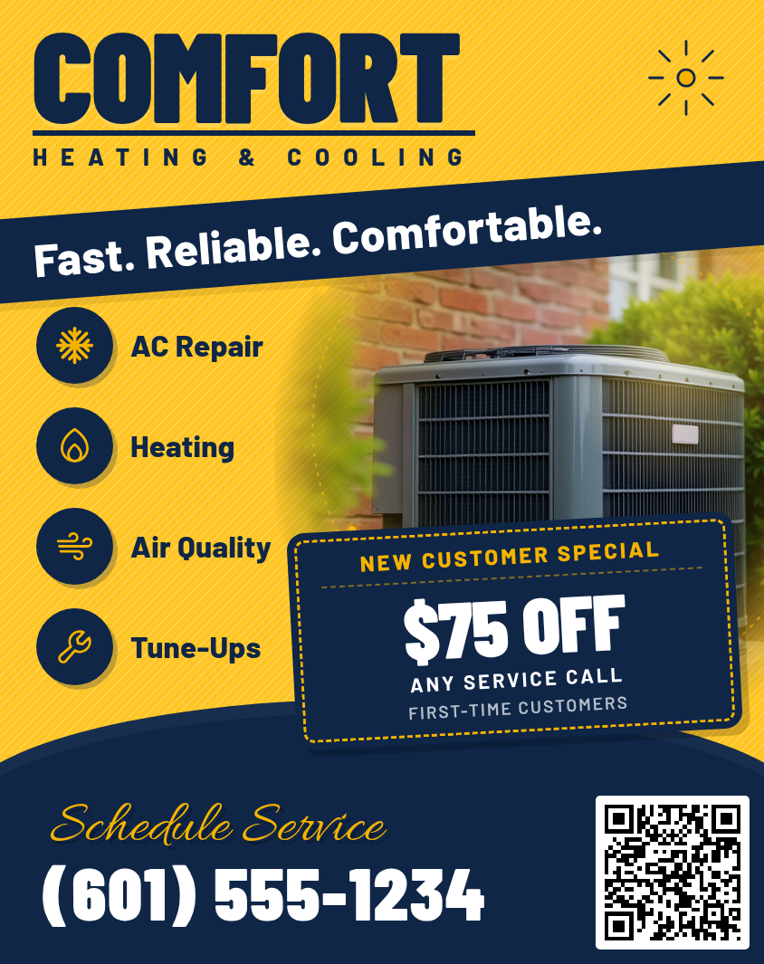 Sample HVAC postcard ad